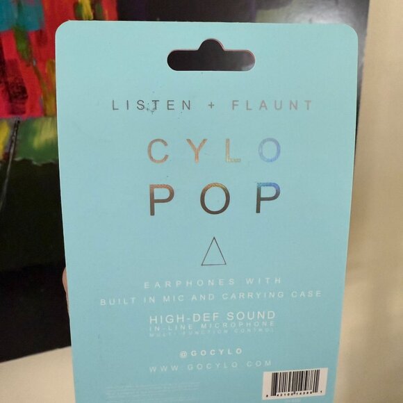 Cylo Pop Earphones Purple Built-In Mic Carrying Case Earbuds - Picture 4 of 6